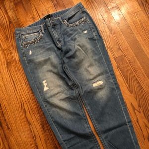 WHBM Embellished/distressed jeans, size 14R